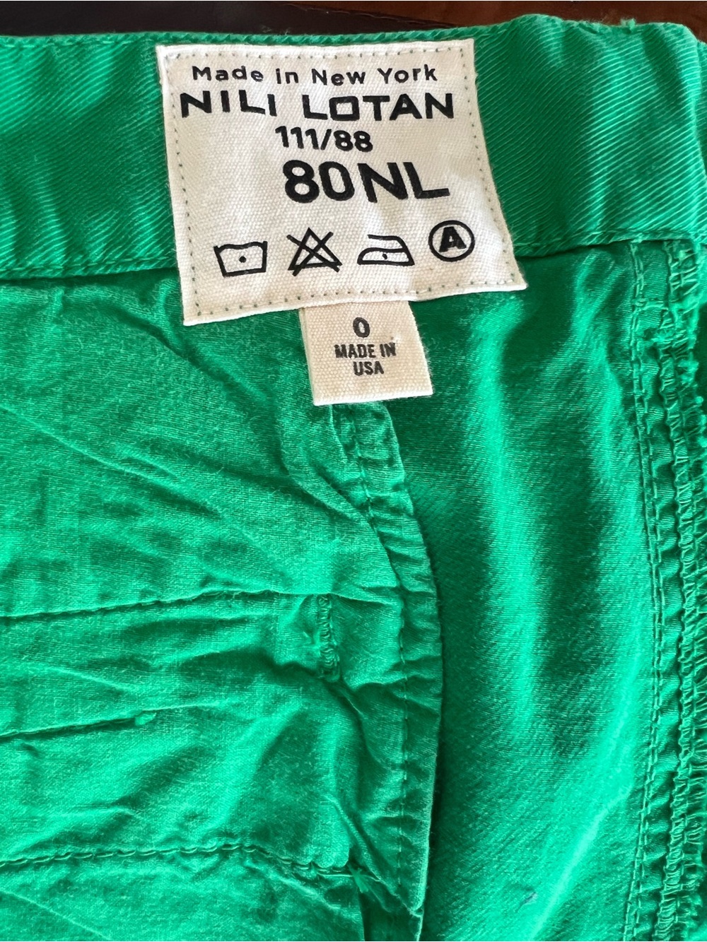 Nili Lotan Emerald Green High-Waist Cropped Pants Size 0 - Picture 16 of 17